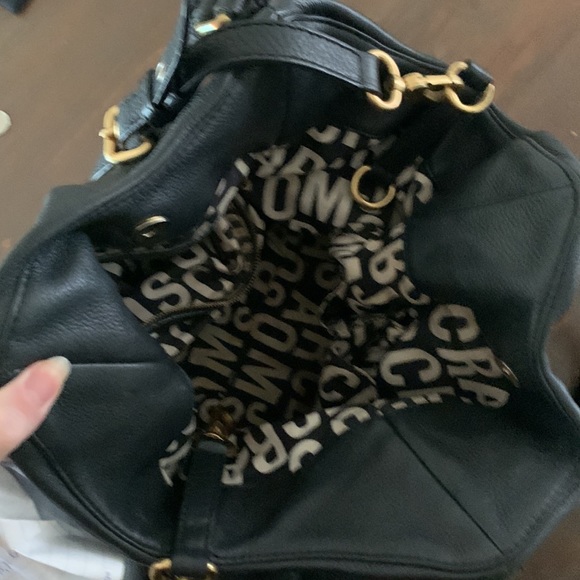 Black Leather and Brass Hardware Marc Jacobs Handbag - Picture 4 of 4